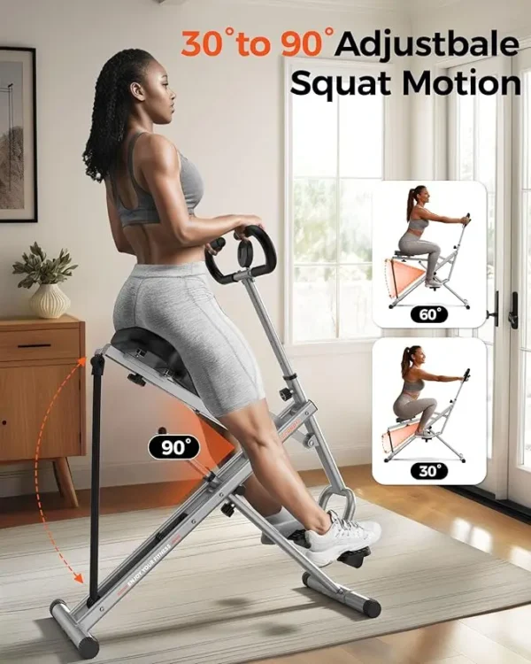 Foldable Squat Machine, 330lbs Capacity, Adjustable Resistance Bands for Glutes, Thighs, Abs, and Leg Press - Image 2