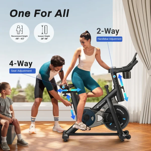 Exercise Bike Brake Pad Stationary Bike Low Noise Indoor Cycling Bike 270lbs Weight Capacity Tablet Mount Fitness Courses - Image 5