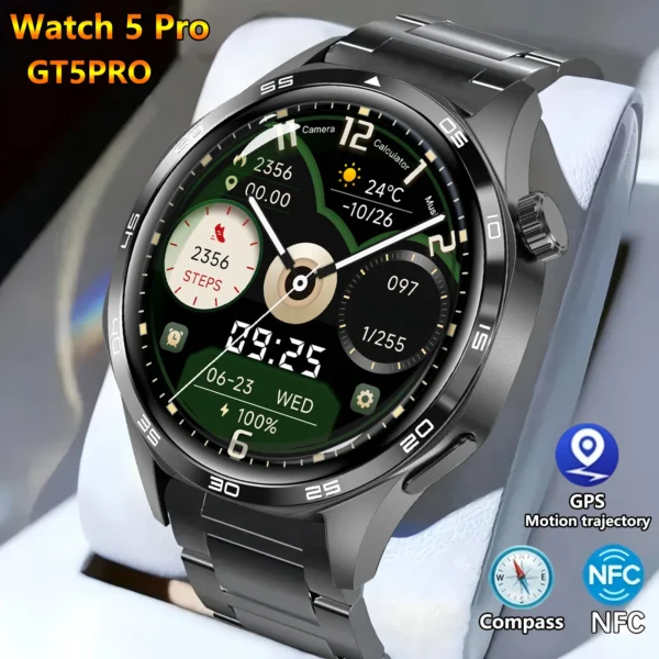 GT5 PRO Smart Watch GPS Motion Trajectory HD Screen Bluetooth Call NFC Outdoor Sports