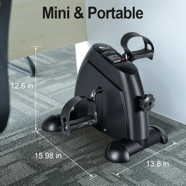 Mini Exercise Bike Under Desk Pedal Exerciser Portable Foot Cycle Arm and Leg Peddler Machine with LCD Screen Display - Image 4