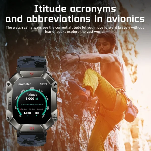 Smart Watch 2.0 Inch 650 mAh Battery Bluetooth Call Outdoor Compass Sports Fitness Waterproof Smartwatch - Image 6