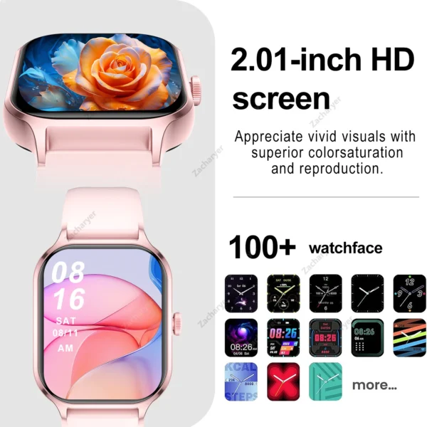 Smart watch full touch screen, can answer and make calls, with message reminders, customizable dial wallpaper - Image 2