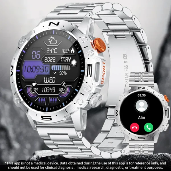 Bluetooth Call Smart Watch1.43 Inch AMOLED HD Screen Al Voice Waterproof Sports