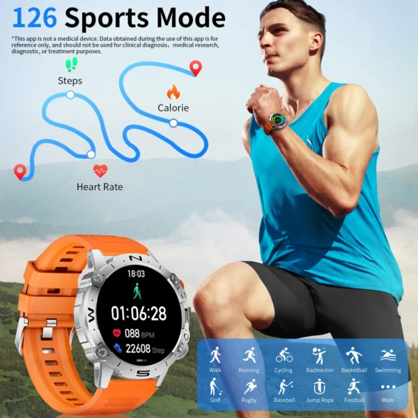 Bluetooth Call Smart Watch1.43 Inch AMOLED HD Screen Al Voice Waterproof Sports - Image 5