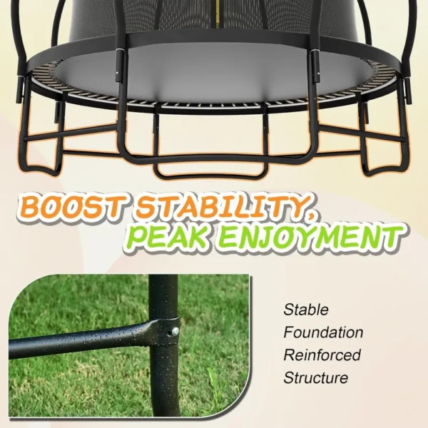 Trampoline with Enclosure Recreational Trampolines with Ladder - Approval- Outdoor Trampoline for Kid Adults - Image 2