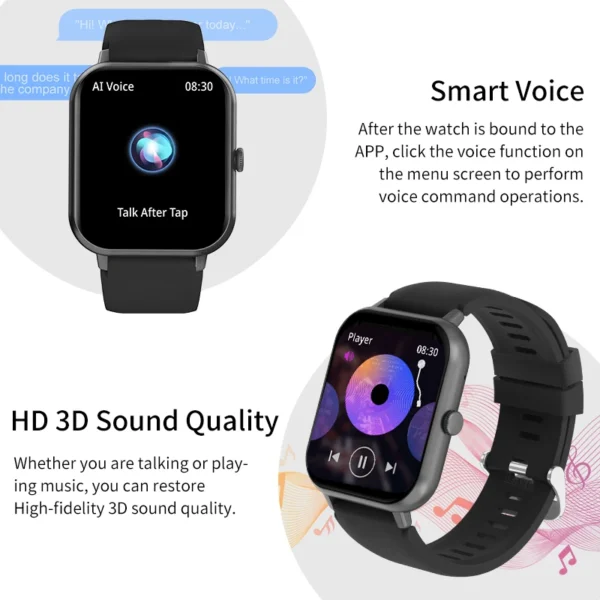 Smart Watch Bluetooth Call Voice Assistant 100+Sports Smartwatch - Image 4