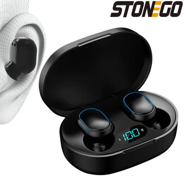 Wireless Bluetooth 5.0 Earbuds, Touch Control, Digital Display, TWS Noise-Cancelling Stereo Sports Earphones, Dual Ear Calling - Image 2