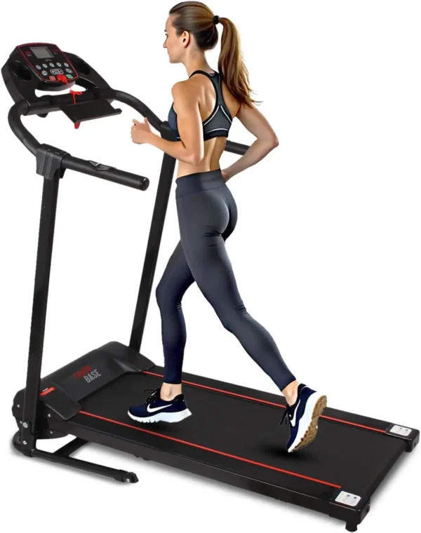 Electric Folding Treadmill Exercise Machine - Smart Compact Digital Fitness Treadmill Workout Trainer w/Bluetooth App Sync