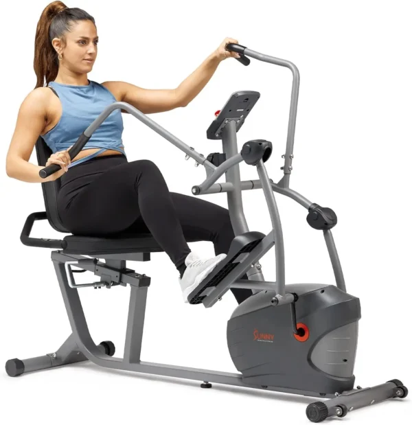 Compact Performance Smart Recumbent Elliptical Bike w/Dual Motion, Leg Exercisers for Senior Home Training w/Quick Adjust Seat