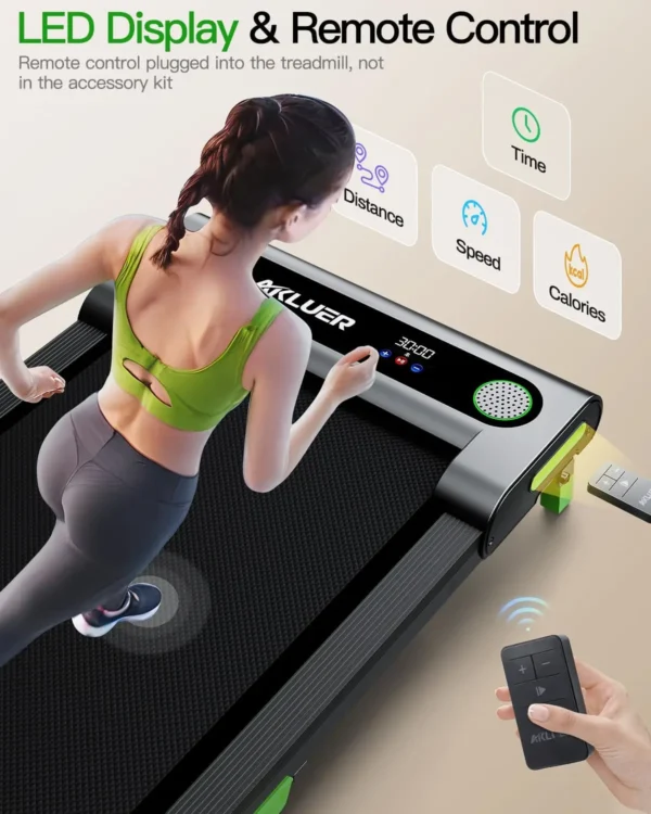 Pad with Incline, Akluer Incline Walking Pad Treadmill for Home, 2.5 HP Under Desk Treadmill Small with Remote Control - Image 5