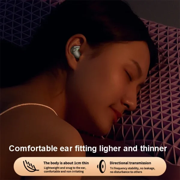 Invisible Earphones Wireless Bluetooth 5.3 IPX5 Waterproof Noise Reduction Earbuds Touch Control - Image 2