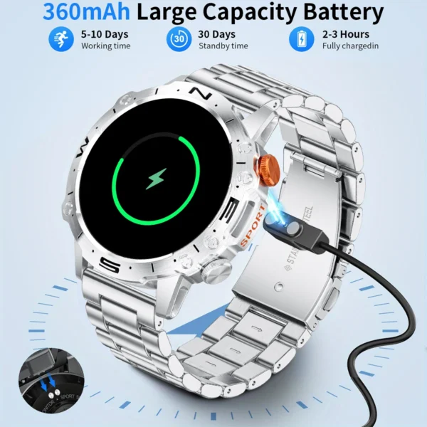 Bluetooth Call Smart Watch1.43 Inch AMOLED HD Screen Al Voice Waterproof Sports - Image 3