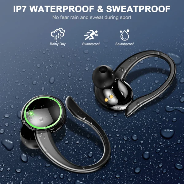 Wireless sports Earbuds, Bluetooth 5.3,4 ENC Noise Cancelling Mic, IP7 Waterproof,  50H Playback. - Image 3