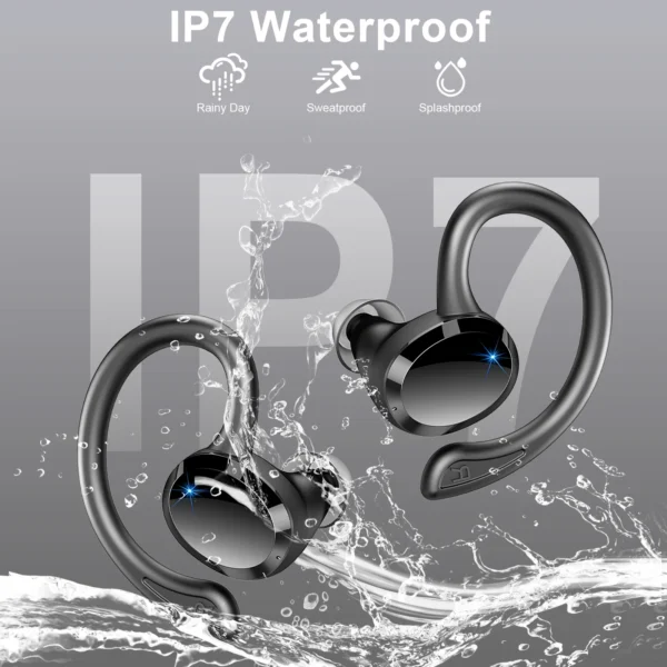 Bluetooth 5.3 Earbuds Stereo Bass, in-Ear Noise Cancelling Mic, Earphones IP7 Waterproof Sports, 48H Playback. - Image 6