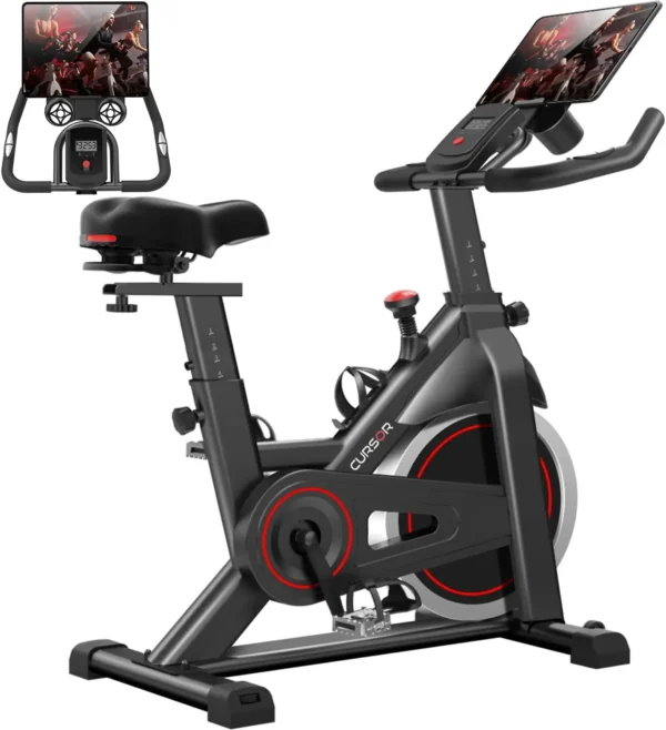 FITNESS Exercise Bike, Stationary Indoor Cycling Bike for Home Workout, Low Noise, Adjustable Handlebars, Extra Comfort Seat