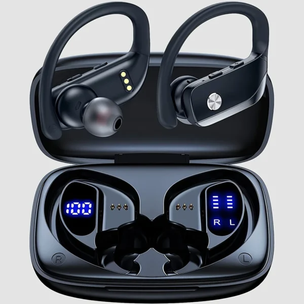 T16 Sport Wireless Earbuds Bluetooth Headphones 48hrs Play Back Sport Earphones with LED Display - Image 2