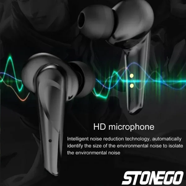 Bluetooth 5.0 Sport Earphone Wireless Waterproof Noise Reduction Games Music Earbuds with Charging Case - Image 4