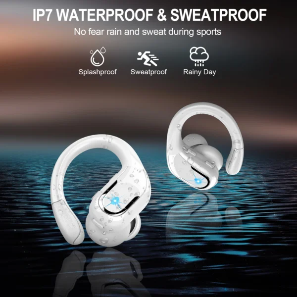 Bluetooth 5.3 Earbuds Stereo Bass, in-Ear Noise Cancelling Mic, Earphones IP7 Waterproof Sports, 40H Playback. - Image 6