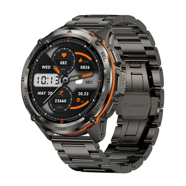 TANK T3 Ultra GPS Smart Watch For Men Compass Altimeter Stainless Steel Shell 5ATM IP69K Waterproof AMOLED