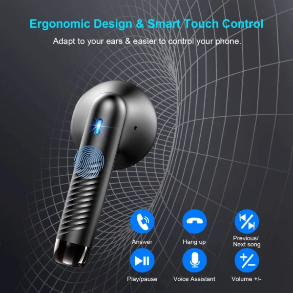 Wireless Earbuds, Bluetooth 5.3 Headphones in Ear with Noise Cancelling Mic, 32H Playback Sports Headphones. - Image 2