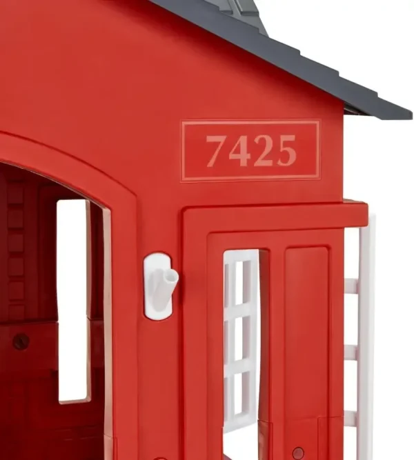 Cape Cottage Playhouse with Working Door, Windows, and Shutters - Red| For Kids 2-6 Years Old - Image 2