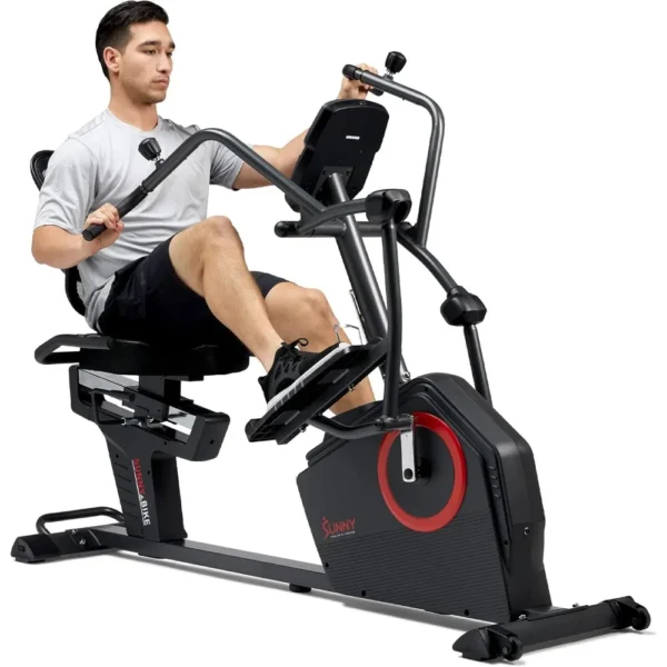 Elite Recumbent Cross Trainer & Elliptical Machine with Arm Exercisers,Easy Adjust Seat,with Exclusive App Enhanced Connectivity