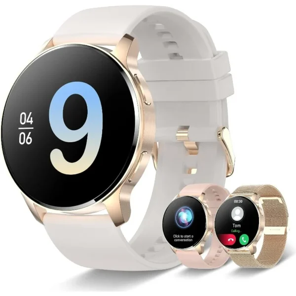 Smart Watch for Women (Answer/Make Call), Fitness Tracker Waterproof with 1.32" HD Full touch screen and AI voice assistant