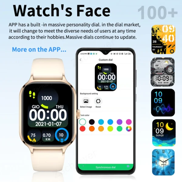 Smart Watch, Wireless Dialing, Multiple Sport Modes, Various App Notifications - Image 4